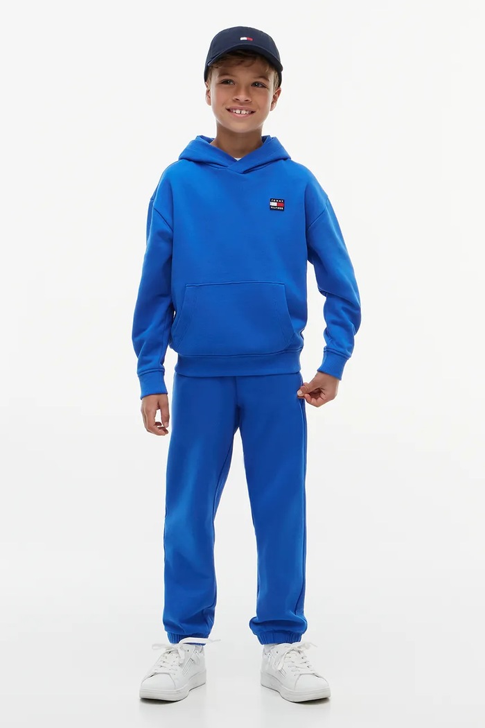 Chłopiec Tommy Hilfiger spodnie dresowe dziecięce bawełniane KS0KS00771.128.176.9BY2 niebieski
