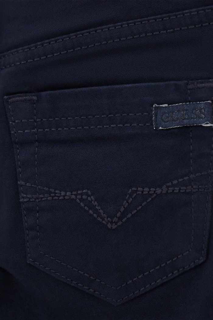 Chłopiec Guess Spodnie dziecięce bawełniane z elastanem N6BB07.W4127.9BY2 granatowy
