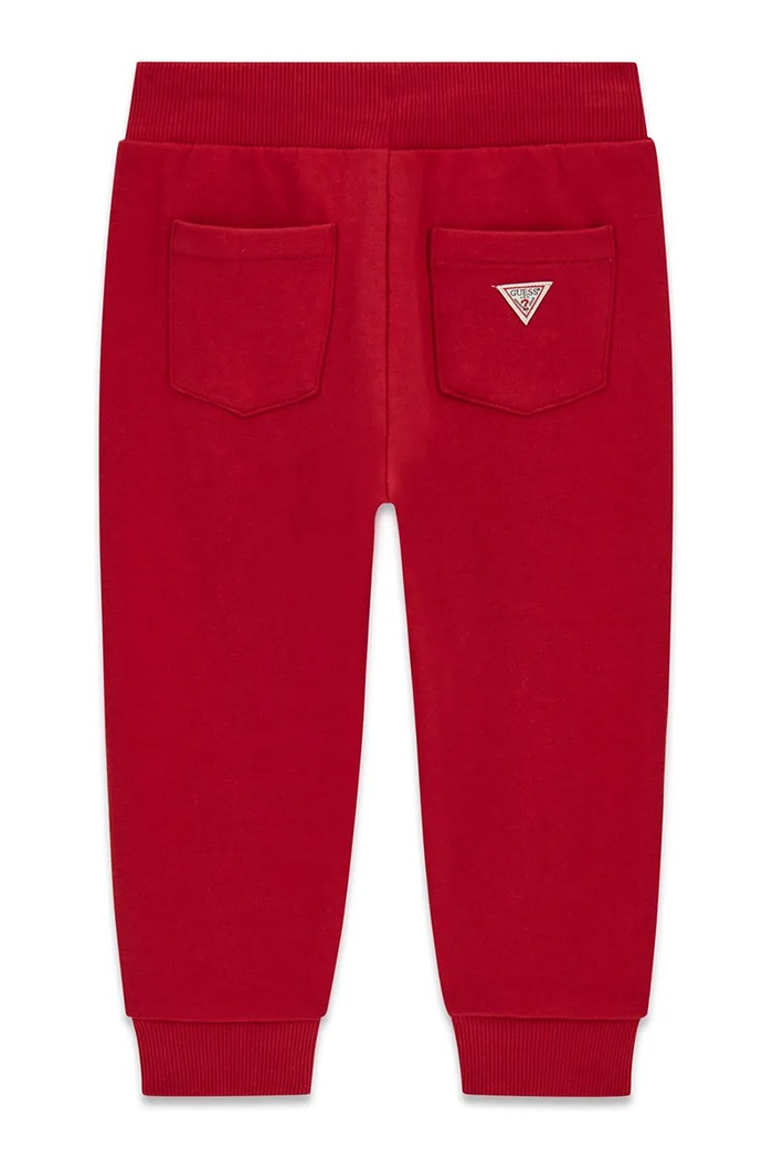 Guess Spodnie dresowe dziecięce bawełniane N6BB03.K6119.9BY2 czerwony AW26