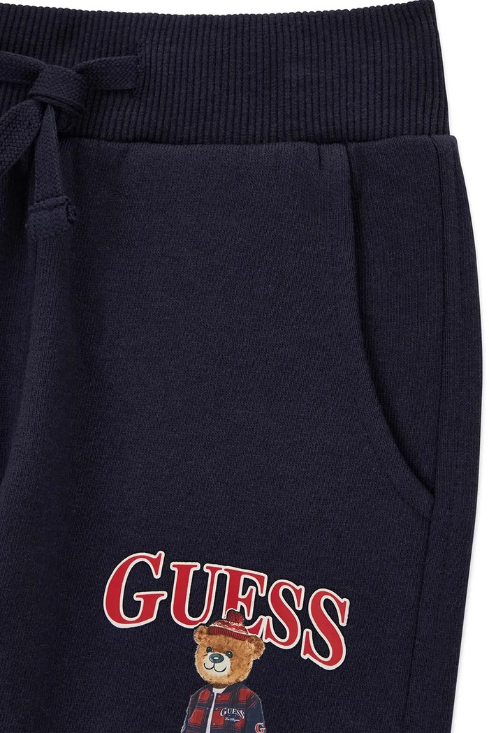 Chłopiec Guess Spodnie dresowe dziecięce bawełniane N6BB03.K6119.9BY2 granatowy