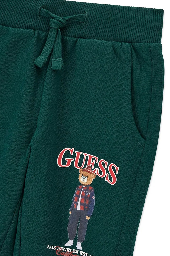Chłopiec Guess Spodnie dresowe dziecięce bawełniane N6BB03.K6119.9BY2 zielony