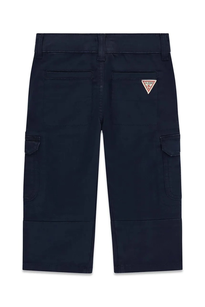 Guess Spodnie cargo dziecięce bawełniane z elastanem N6BB02.W4125.9BY2 granatowy AW26