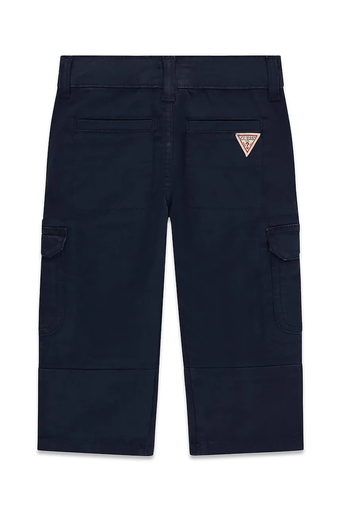 Guess Spodnie cargo dziecięce bawełniane z elastanem N6BB02.W4125.9BY2 granatowy AW26