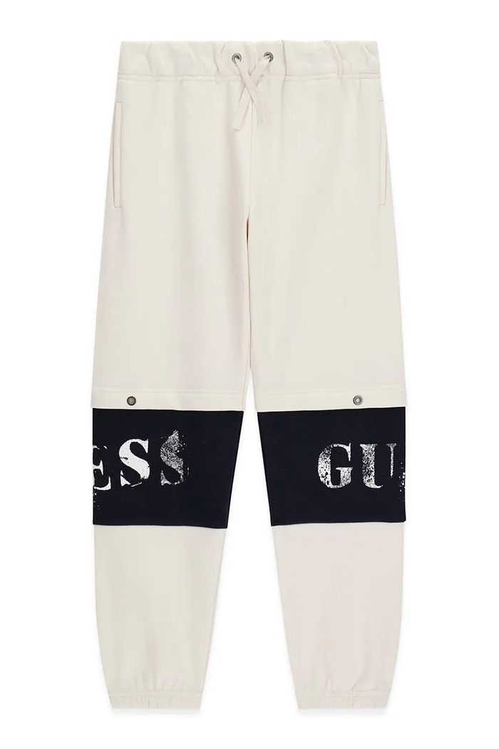 Guess Spodnie dresowe dziecięce bawełniane biały L6BB08.K6081.9BY2