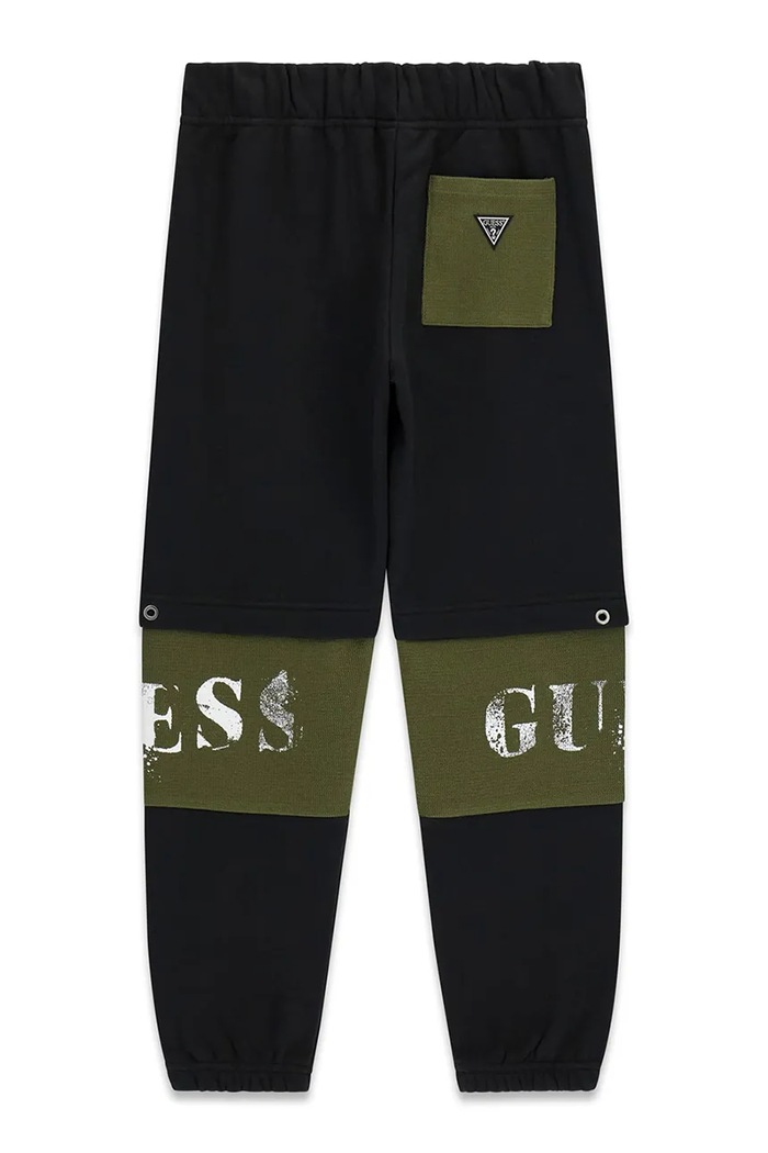 Guess Spodnie dresowe dziecięce bawełniane L6BB08.K6081.9BY2 czarny AW26