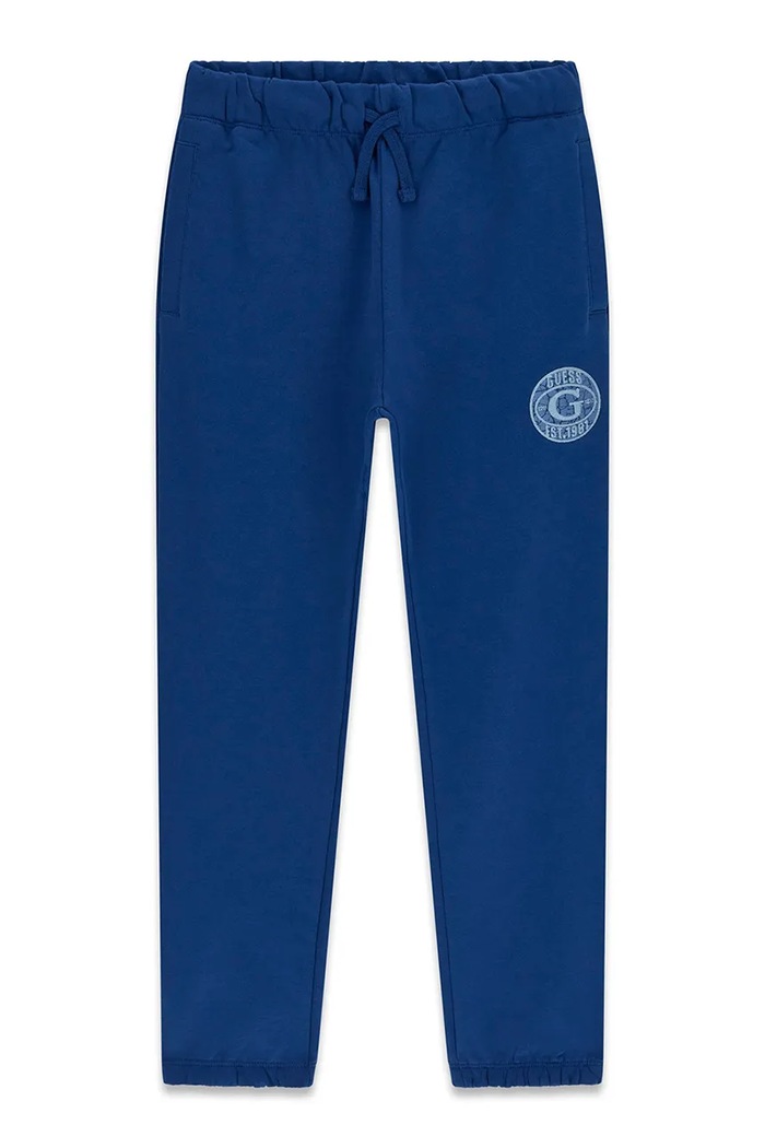 Guess Spodnie dresowe dziecięce bawełniane niebieski L6BB04.K6069.9BY2