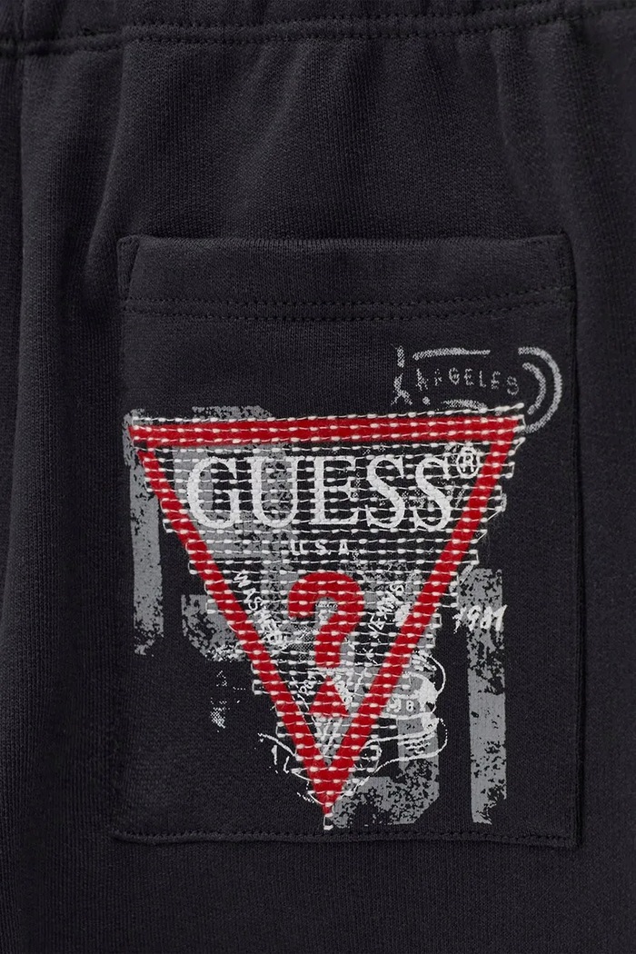 Spodnie dresowe dziecięce bawełniane Guess L6BB04.K6069.9BY2 czarny