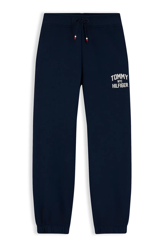 Tommy Hilfiger Spodnie joggery dziecięce bawełniane KB0KB10653.104.122.9BY2 granatowy AW26