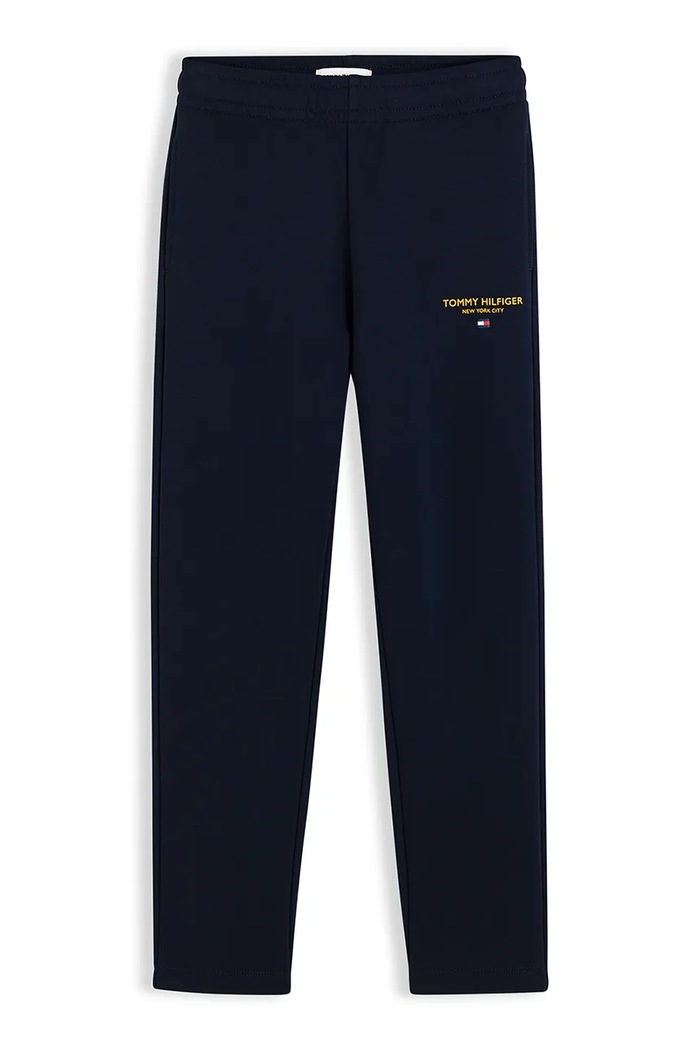 Tommy Hilfiger Spodnie dresowe dziecięce bawełniane KB0KB10772.9BY2 granatowy AW26