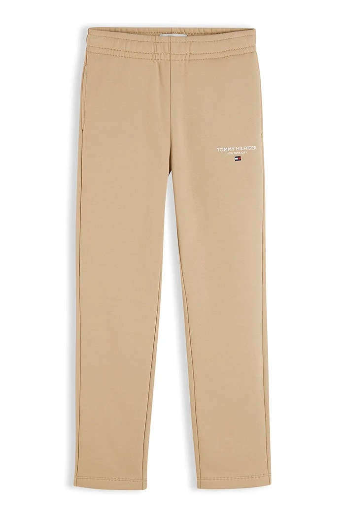 Tommy Hilfiger Spodnie dresowe dziecięce bawełniane KB0KB10772.9BY2 beżowy AW26