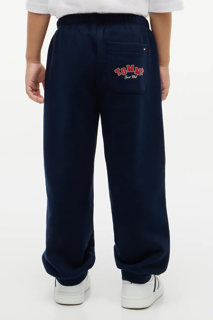 Tommy Hilfiger spodnie dresowe dziecięce z bawełną granatowy KB0KB10726.9BY2