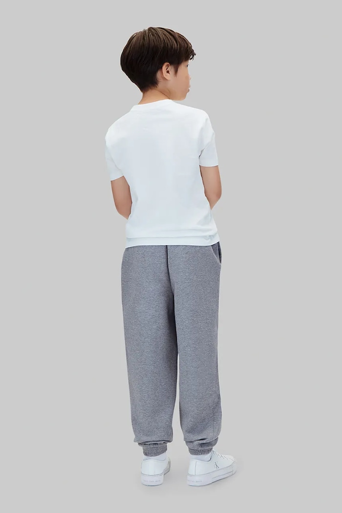 Spodnie dresowe dziecięce z bawełną Calvin Klein Jeans LVCKFJC29B.9BY2 szary