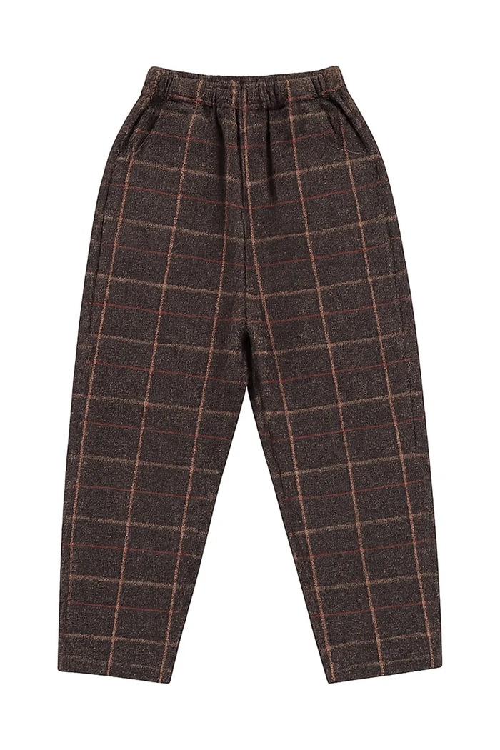 Donsje pantaloni slouchy pentru copii cu lână Elias Trousers 4124000 maro AW26