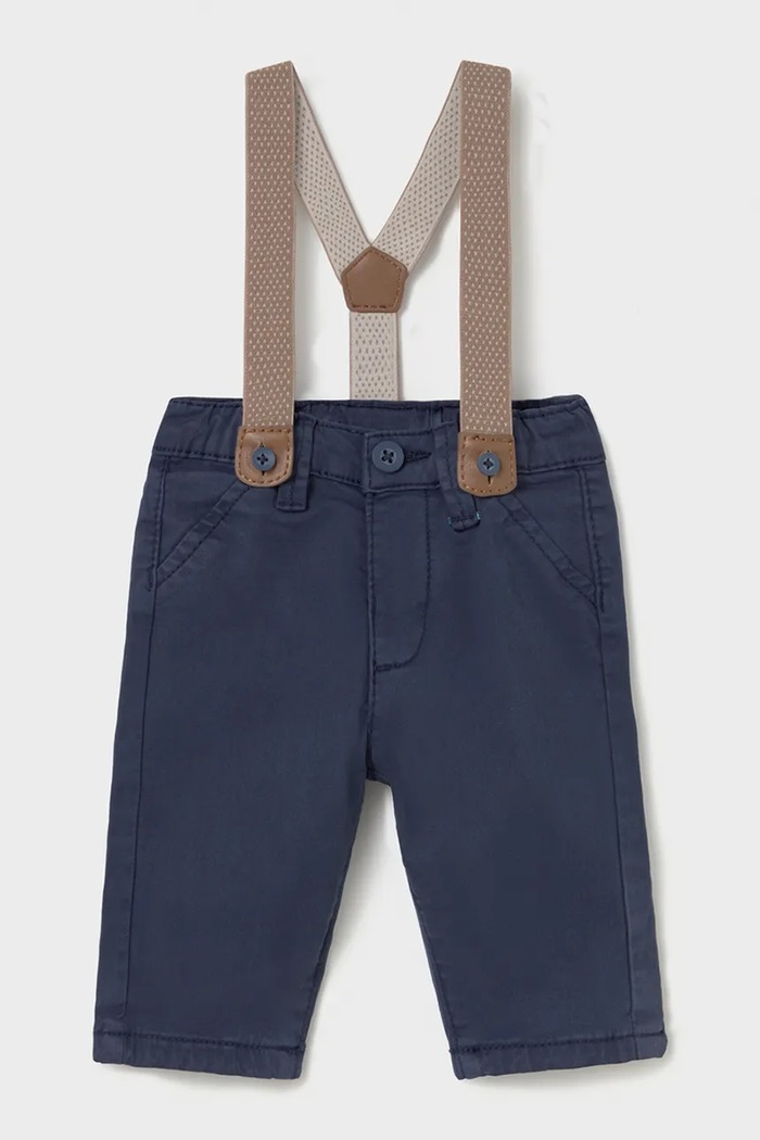 Mayoral Newborn Брюки chinos для младенцев с хлопком тёмно-синий 2504.1K.Newborn.9BY2
