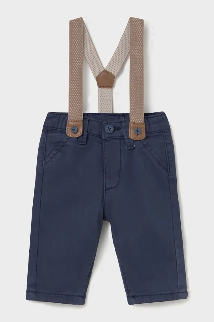 Mayoral Newborn Брюки chinos для младенцев с хлопком тёмно-синий 2504.1K.Newborn.9BY2