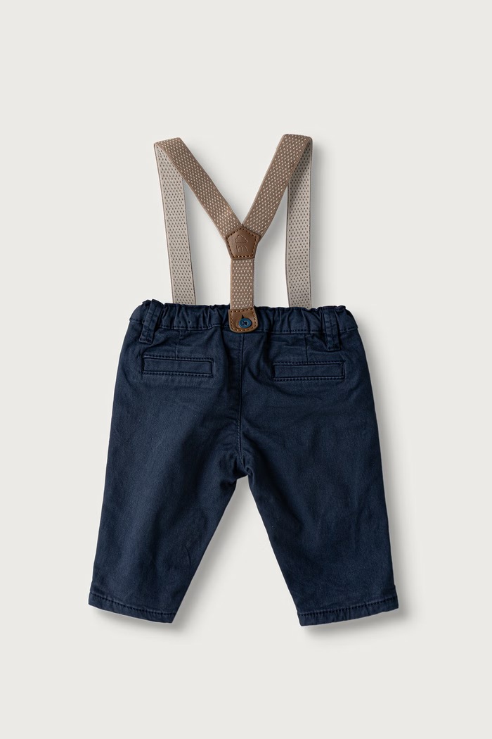 Mayoral Newborn Штани chinos для немовлят з бавовною 2504.1K.Newborn.9BY2 темно-синій AW26