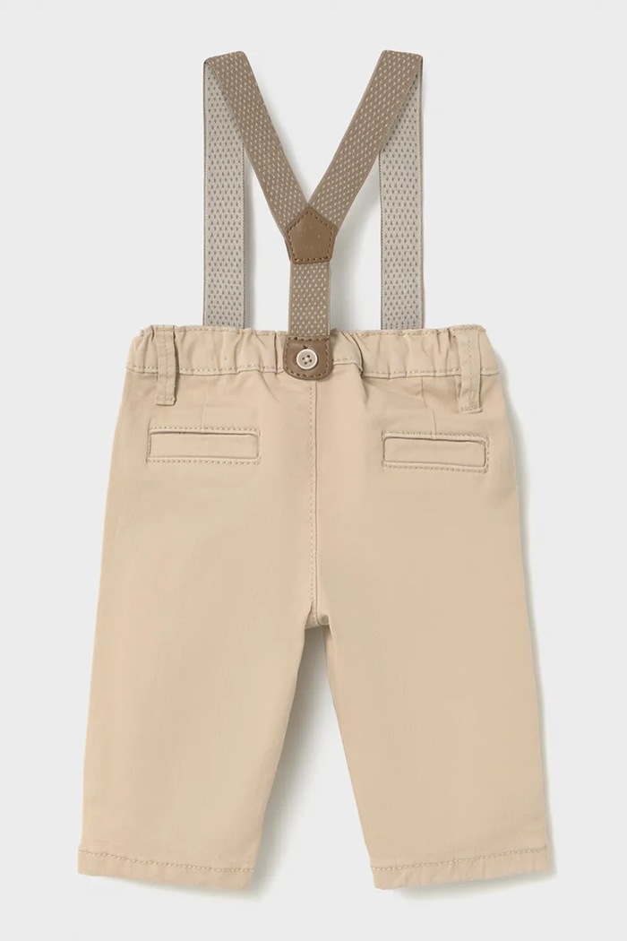Mayoral Newborn chino kalhoty kojenecké s bavlnou 2504.1K.Newborn.9BY2 béžová AW26