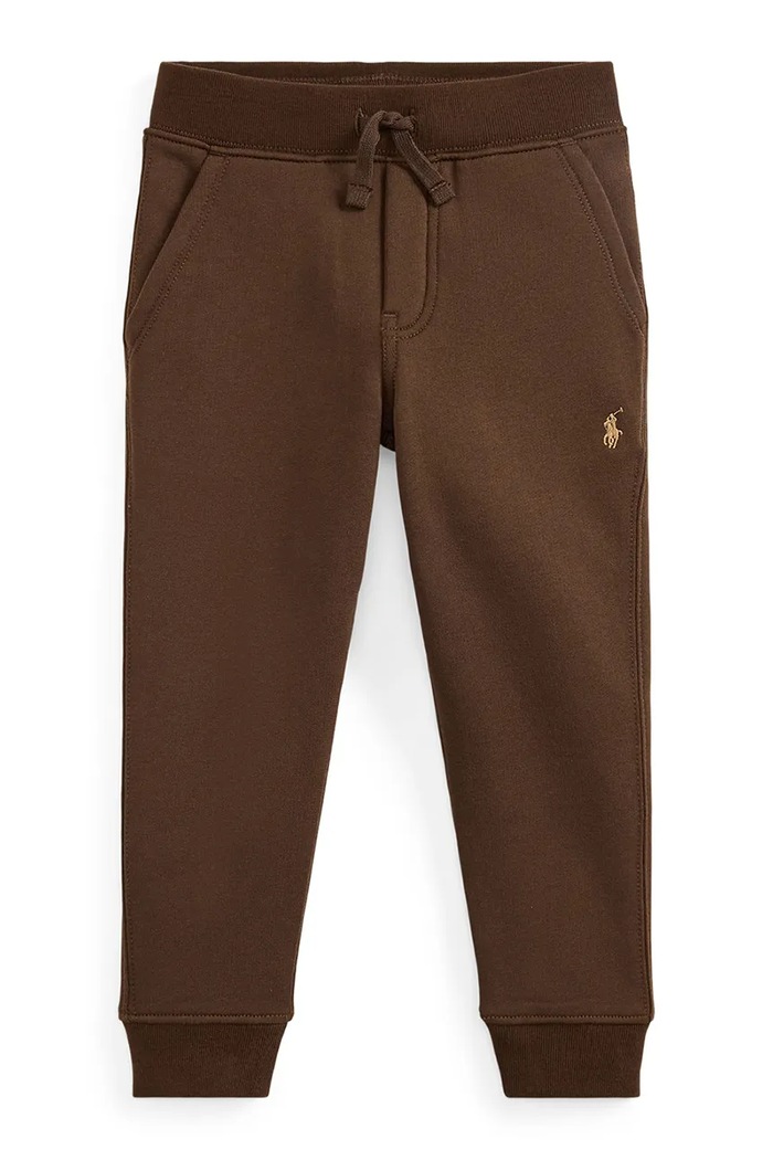 Polo Ralph Lauren панталон джогър за деца с памук 322799362506 кафяв AW26