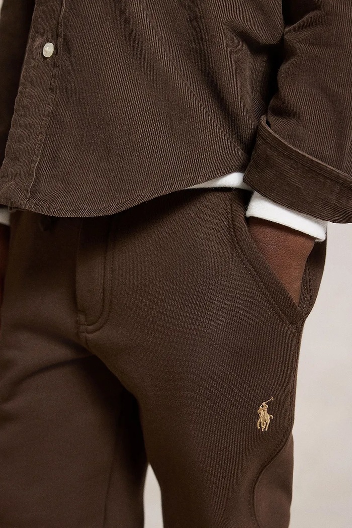 Polo Ralph Lauren панталон джогър за деца с памук 322799362506 кафяв