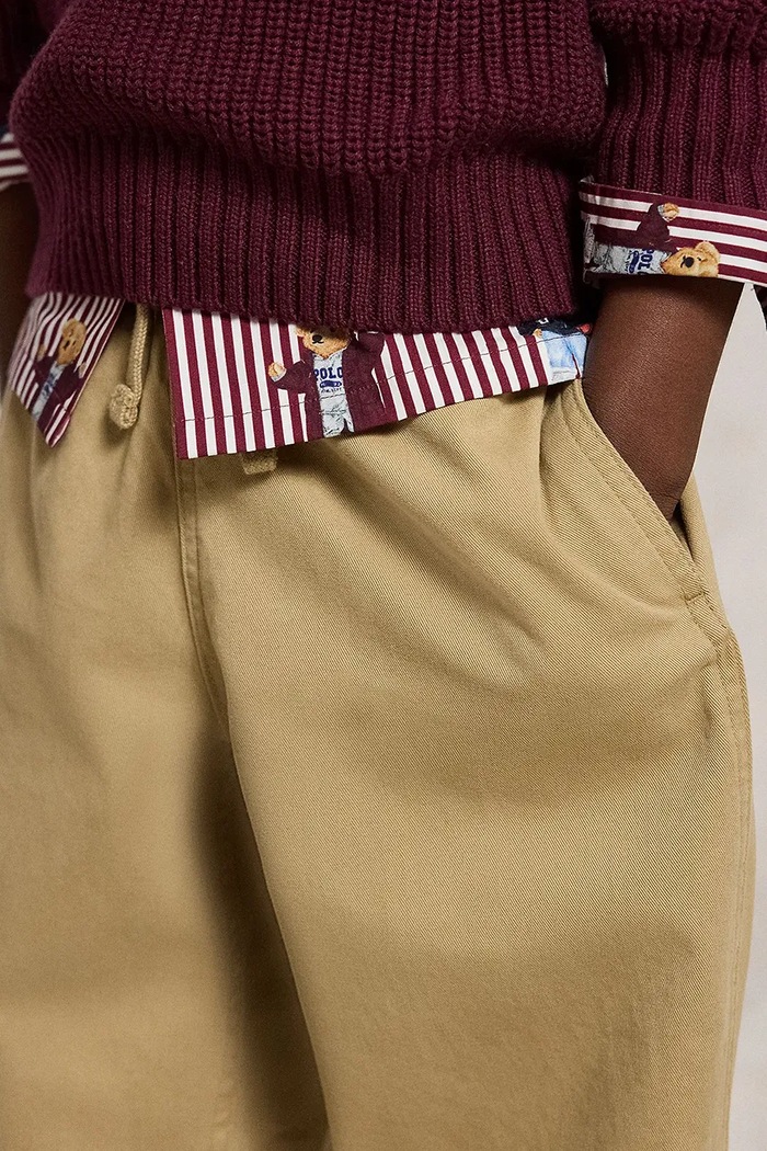 Hlače za djecu od pamuka Polo Ralph Lauren smeđa 322B27254002