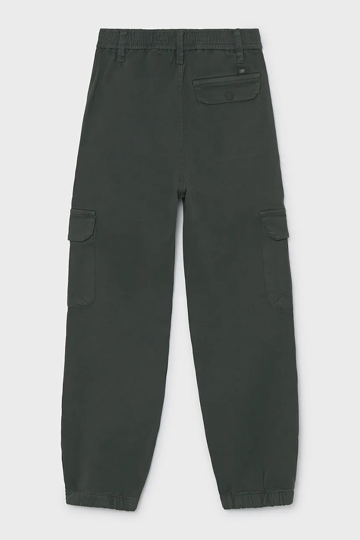 Mayoral hlače cargo za djecu od pamuka s elastanom 7514.7E.Junior.9BY2 zelena AW26
