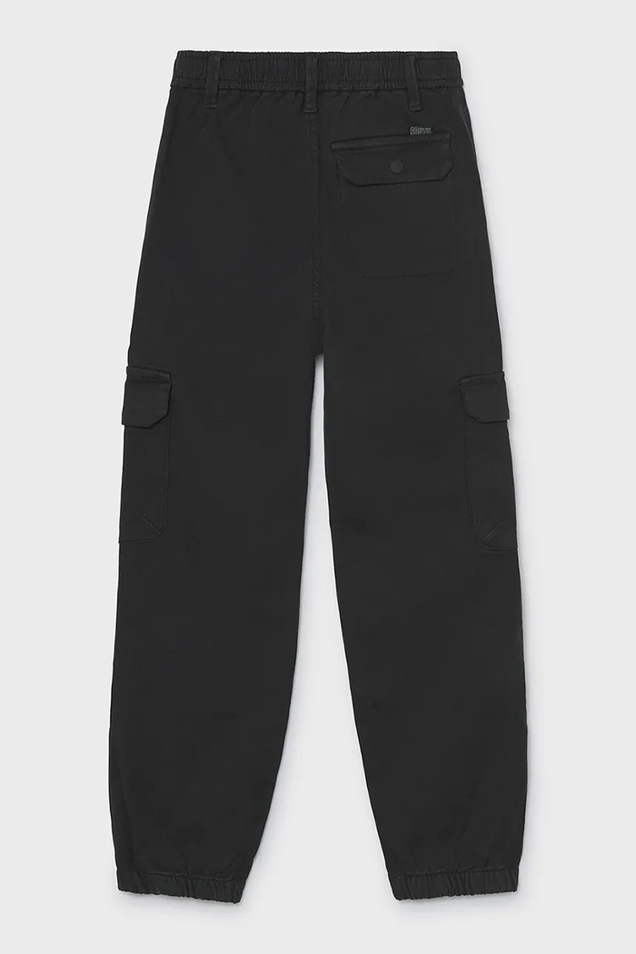 Mayoral hlače cargo za djecu od pamuka s elastanom 7514.7E.Junior.9BY2 crna AW26