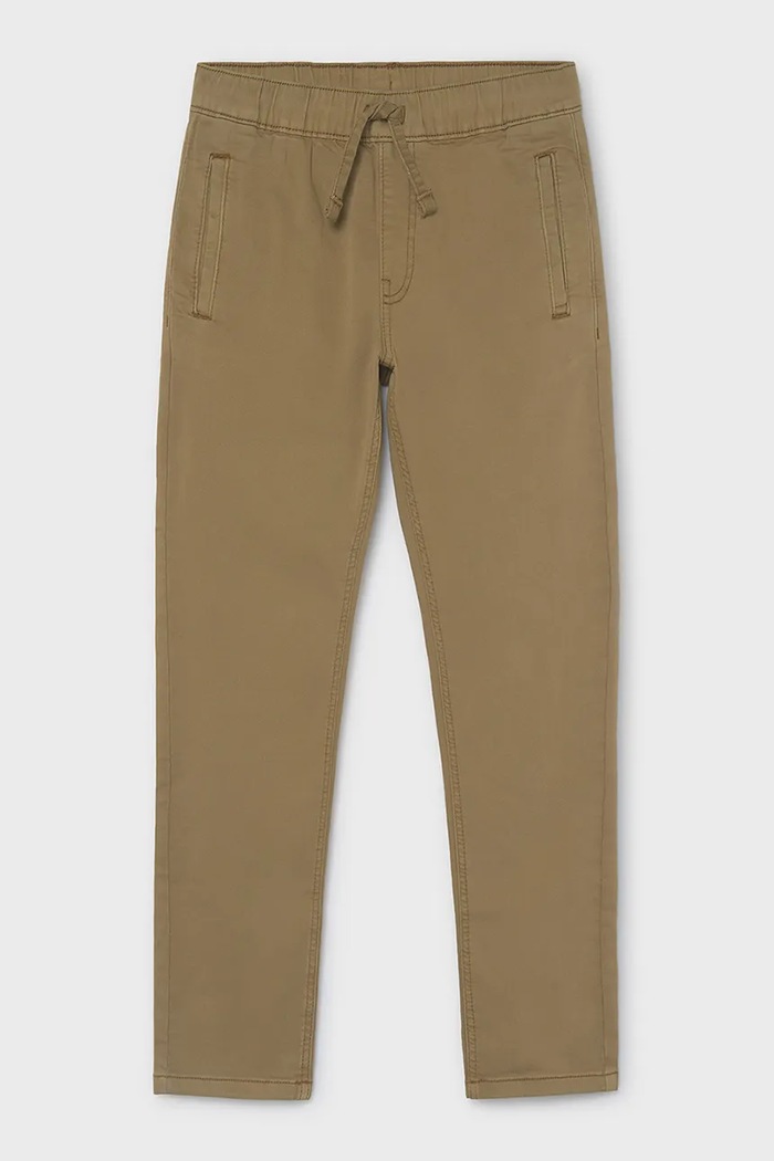 Mayoral Spodnie joggery dziecięce bawełniane soft jogger brązowy 7507.7A.Junior.9BY2