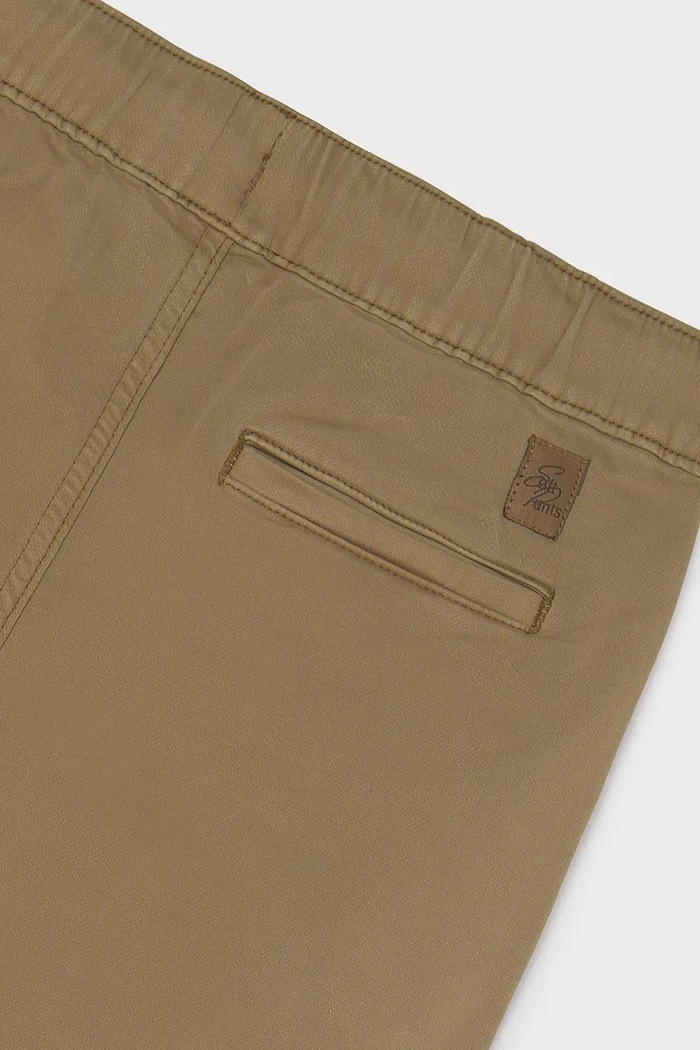 Chłopiec Mayoral Spodnie joggery dziecięce bawełniane soft jogger 7507.7A.Junior.9BY2 brązowy