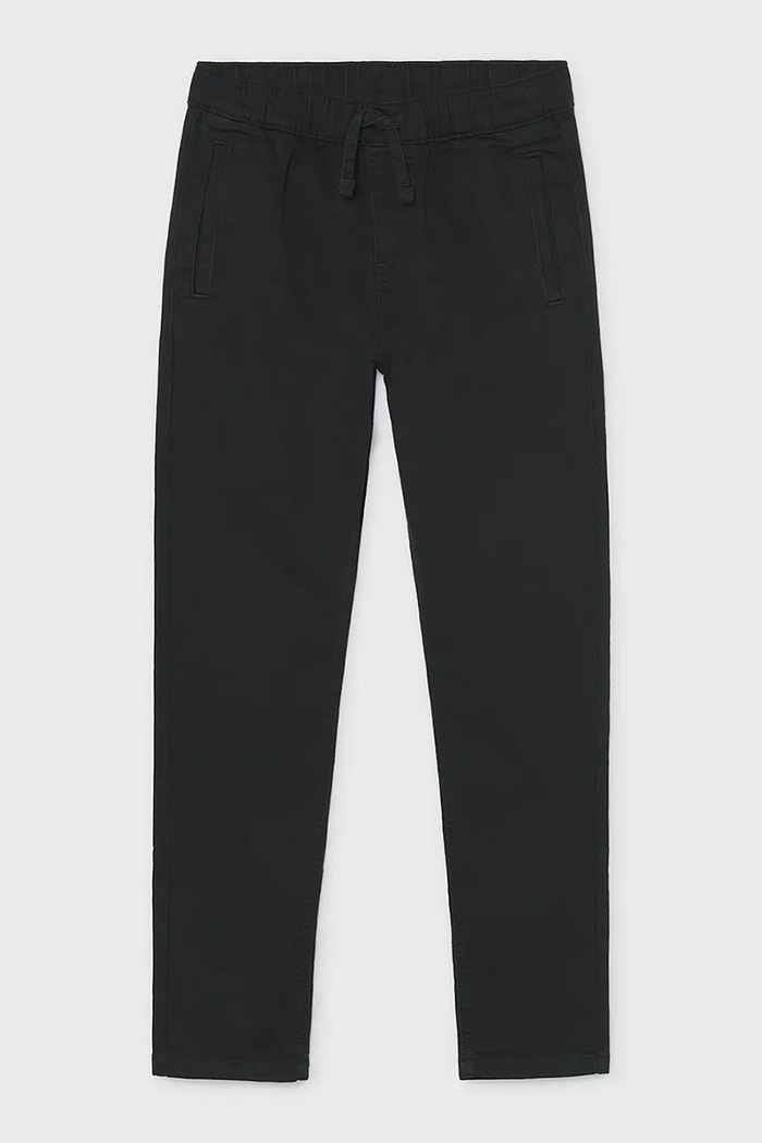Mayoral Джоггери дитячі бавовняні soft jogger чорний 7507.7A.Junior.9BY2