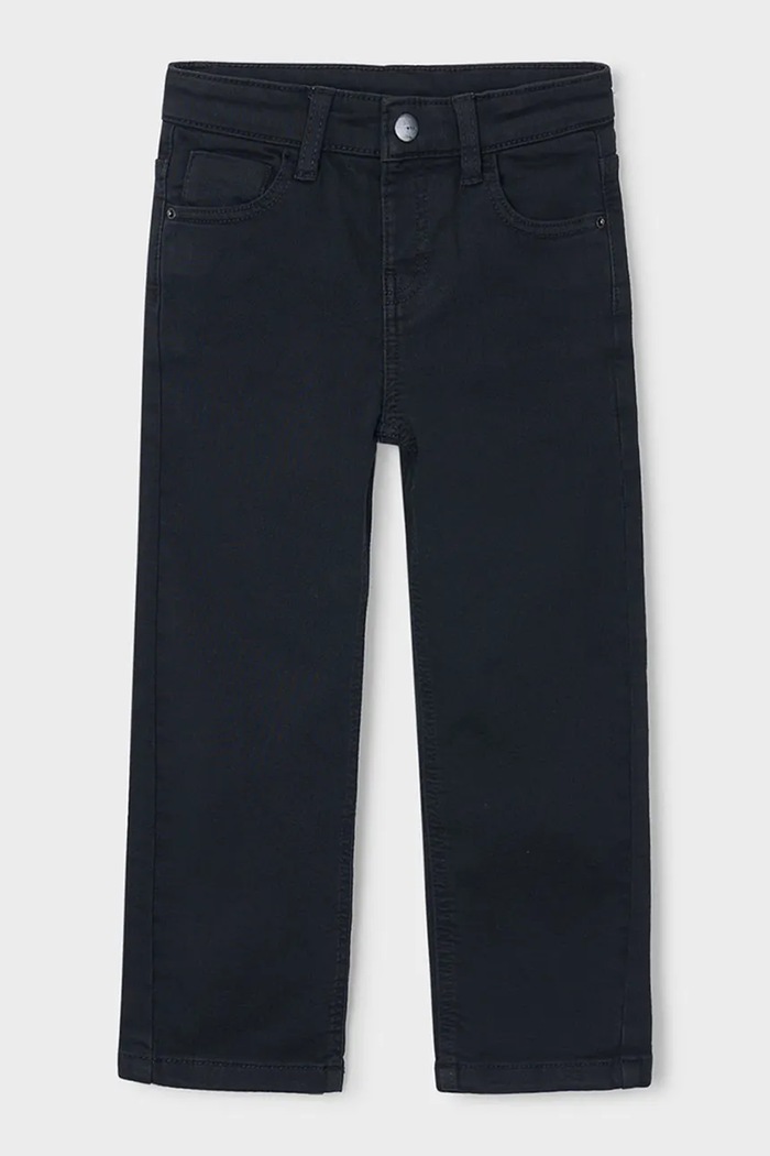 Mayoral Spodnie regular dziecięce z bawełną soft regular fit czarny 4504.5B.Mini.9BY2