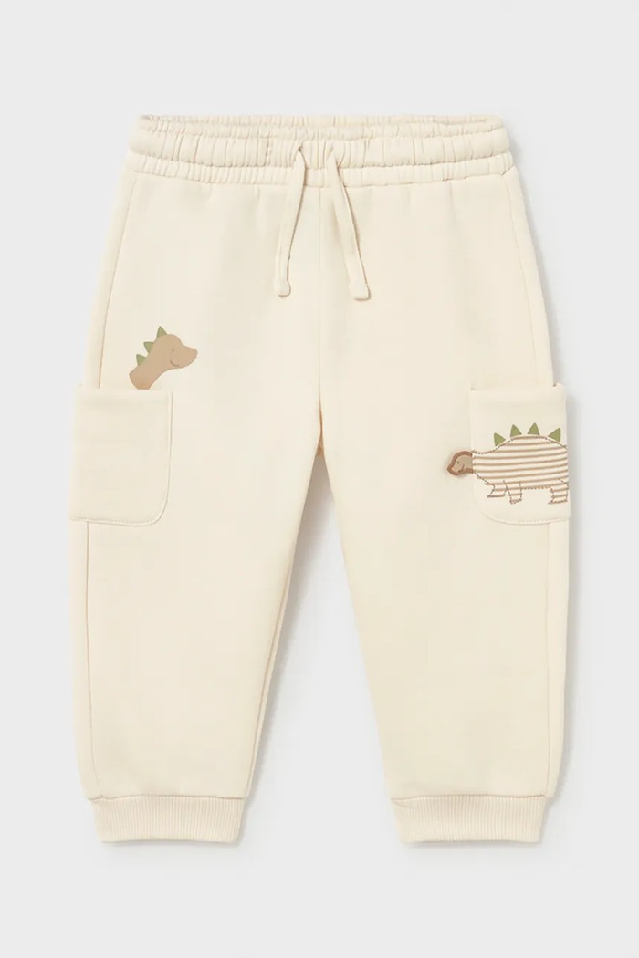 Mayoral donji dio trenirke za djecu s pamukom 2549.3E.Baby.9BY2 bež AW26