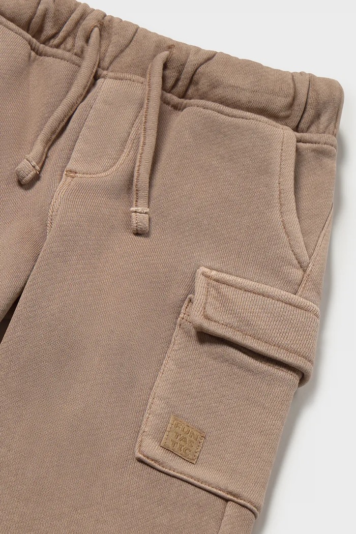 Mayoral pantaloni cargo pentru copii din bumbac maro 2544.3D.Baby.9BY2