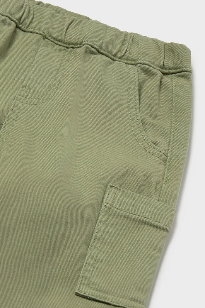 Mayoral jogger hlače za djecu od pamuka s elastanom Joggery cargo zelena 2539.3A.Baby.9BY2