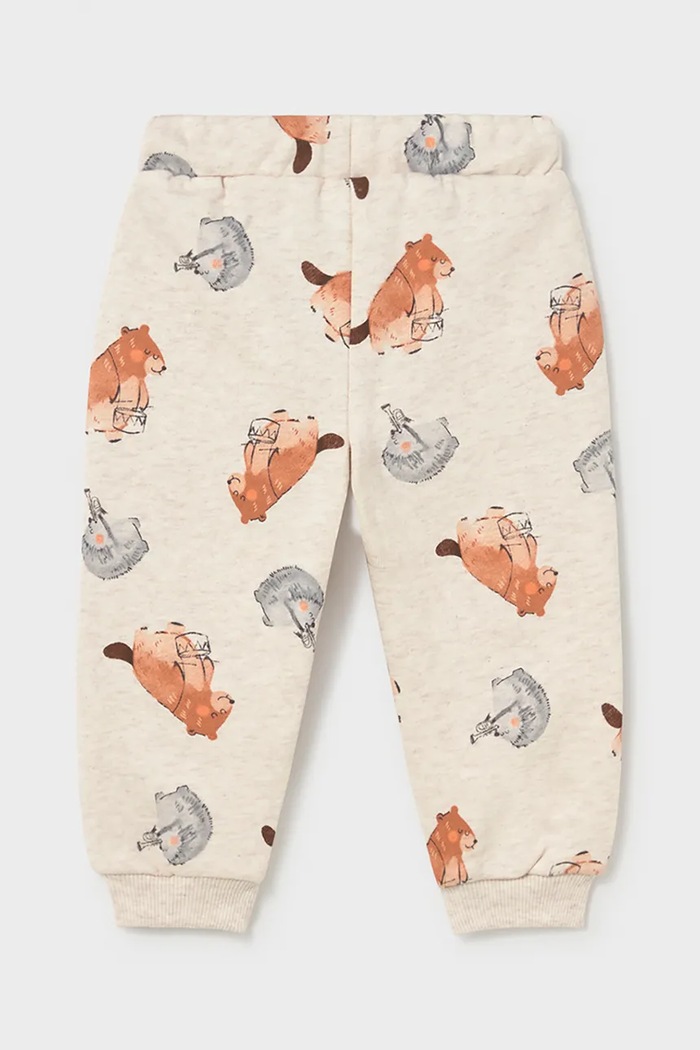 Mayoral pantaloni de trening pentru copii cu bumbac 2538.3A.Baby.9BY2 bej AW26