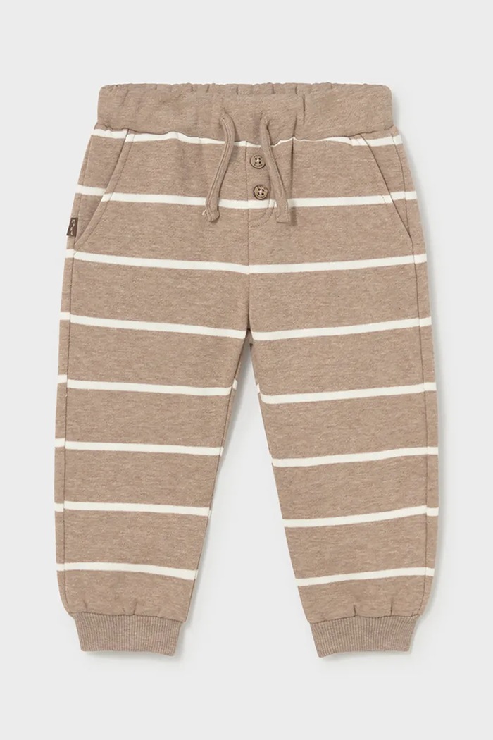 Mayoral pantaloni de trening pentru copii cu bumbac 2538.3A.Baby.9BY2 maro AW26