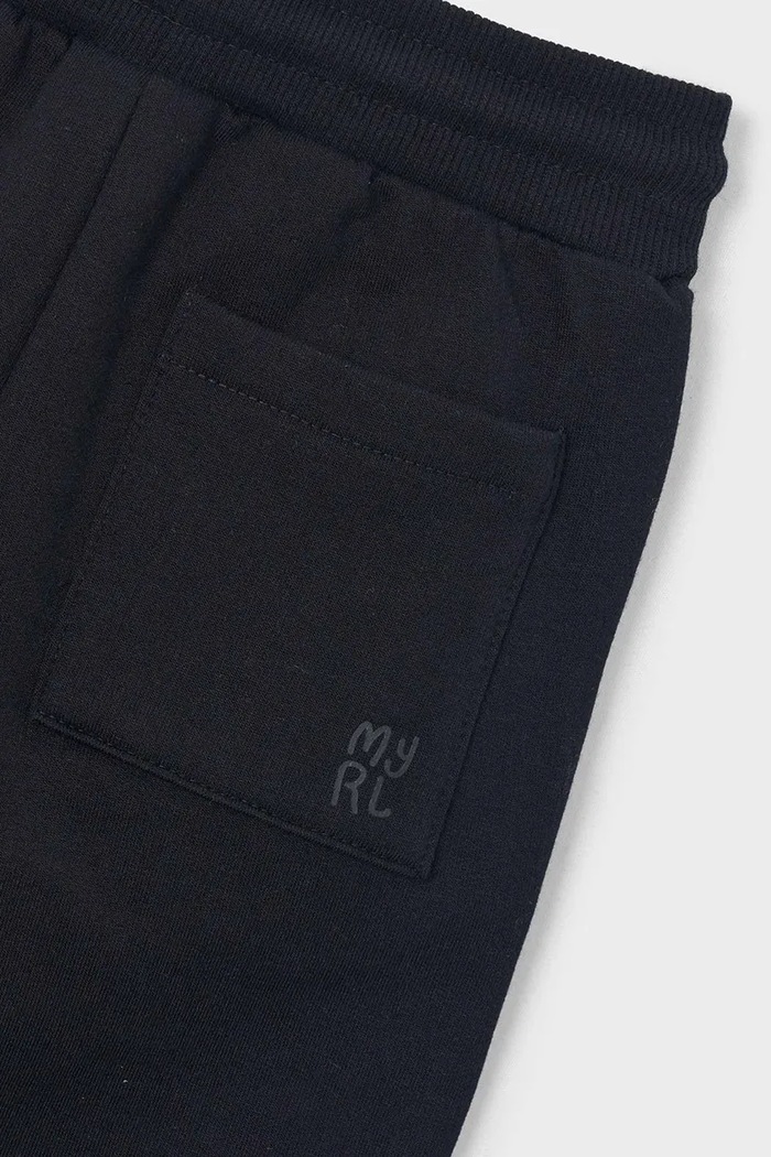 Băieți Mayoral pantaloni de trening pentru copii cu bumbac 725.5C.Mini.9BY2 negru
