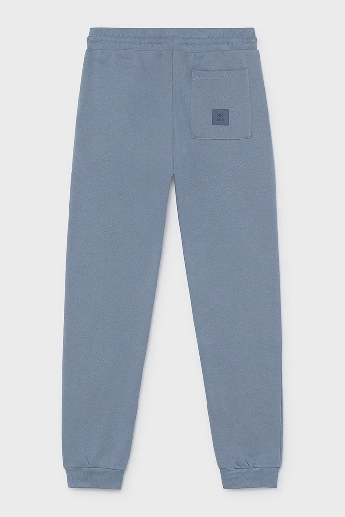 Mayoral spodnie dresowe dziecięce z bawełną 705.7C.Junior.9BY2 niebieski AW26