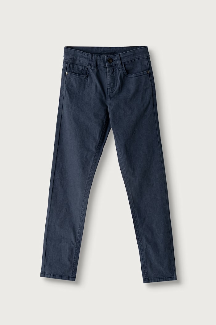 Mayoral Spodnie regular dziecięce bawełniane z elastanem slim fit basic granatowy 582.7A.Junior.9BY2