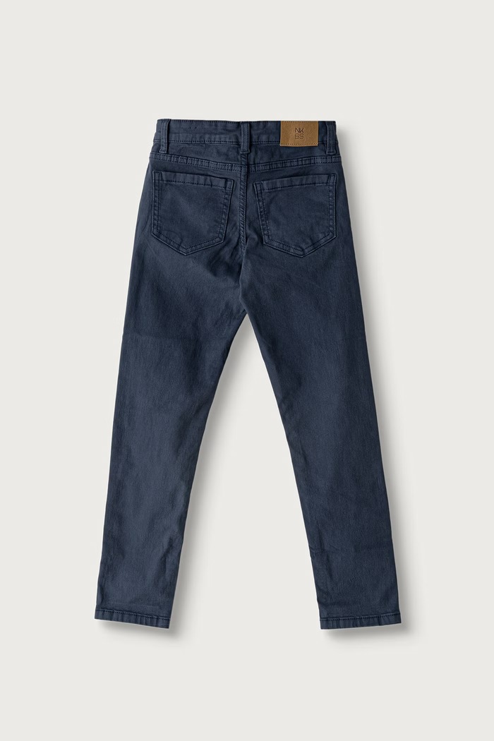 Mayoral Regular gyerek pamut elasztánnal slim fit basic 582.7A.Junior.9BY2 sötétkék AW26