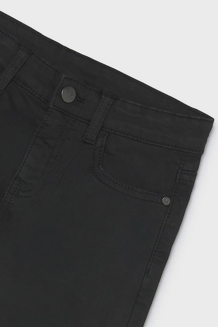 Момче Mayoral стандартен панталон за деца от памук с еластан slim fit basic 582.7A.Junior.9BY2 черен