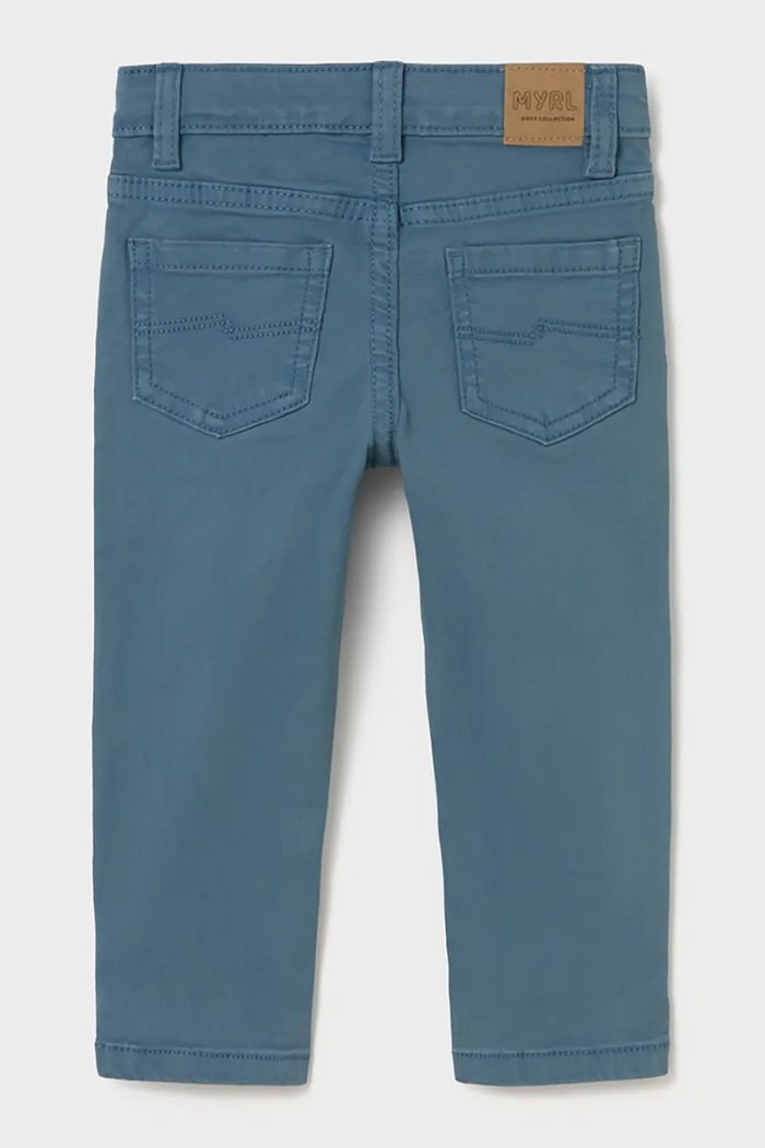 Mayoral Nohavice slim fit detské bavlnené s elastanom 563.3D.Baby.9BY2 modrá AW26