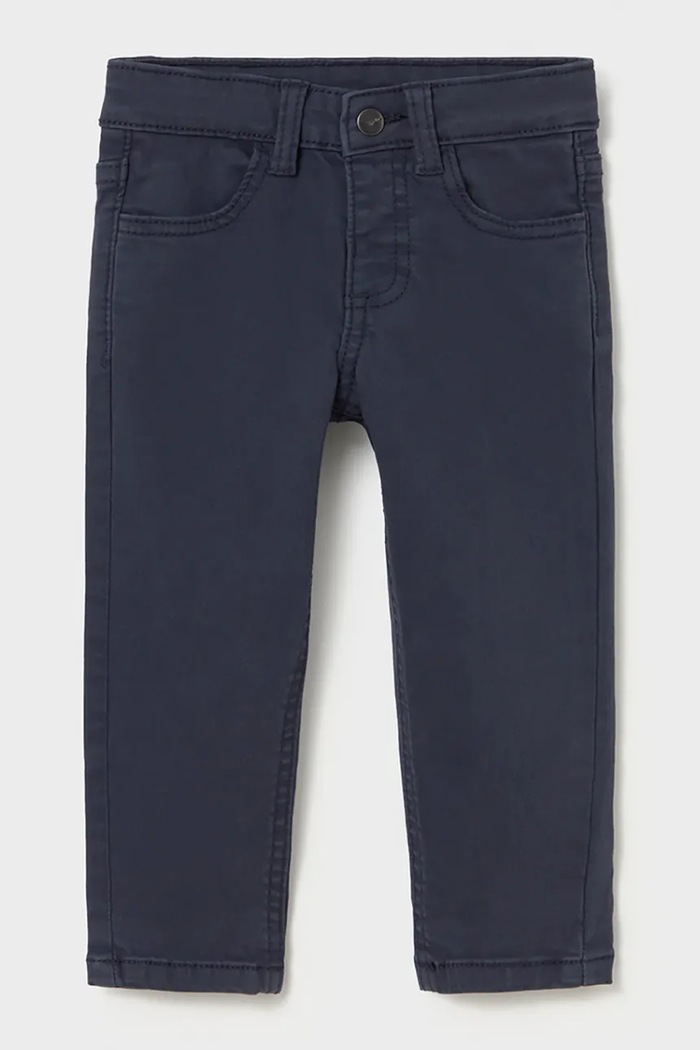 Mayoral Брюки slim fit для детей из хлопка с эластаном тёмно-синий 563.3D.Baby.9BY2