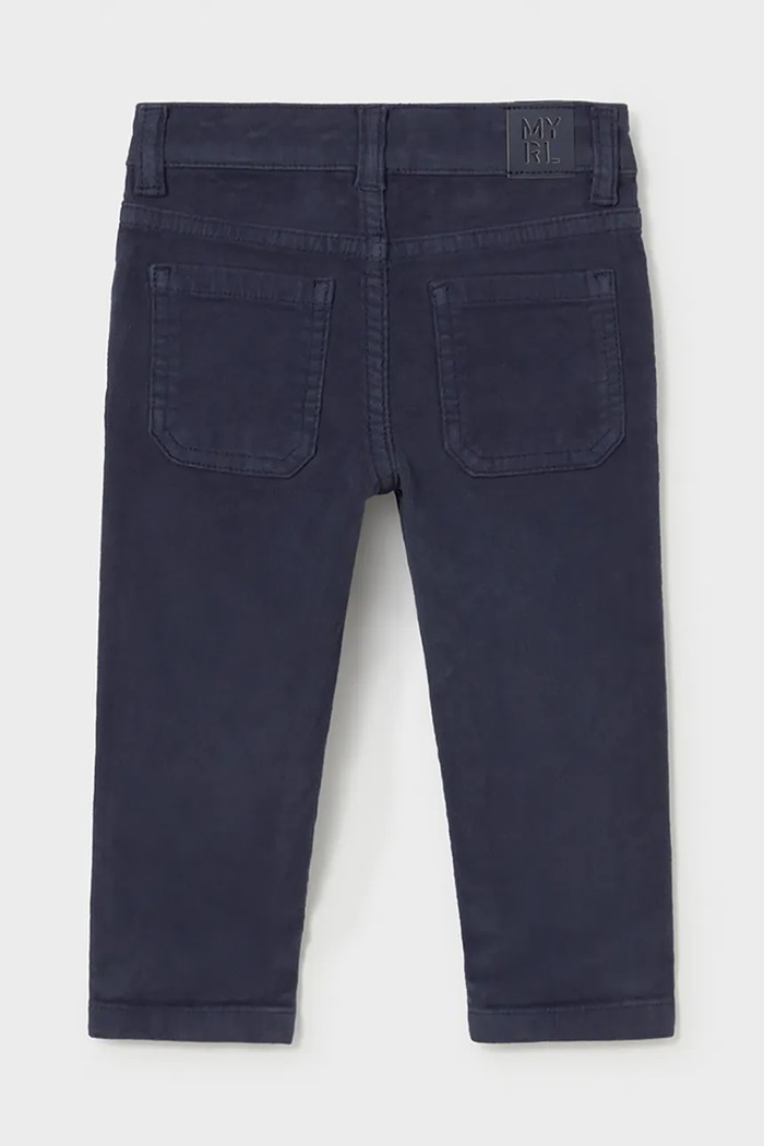 Mayoral pantaloni pentru copii din catifea reiată 542.3D.Baby.9BY2 bleumarin AW26