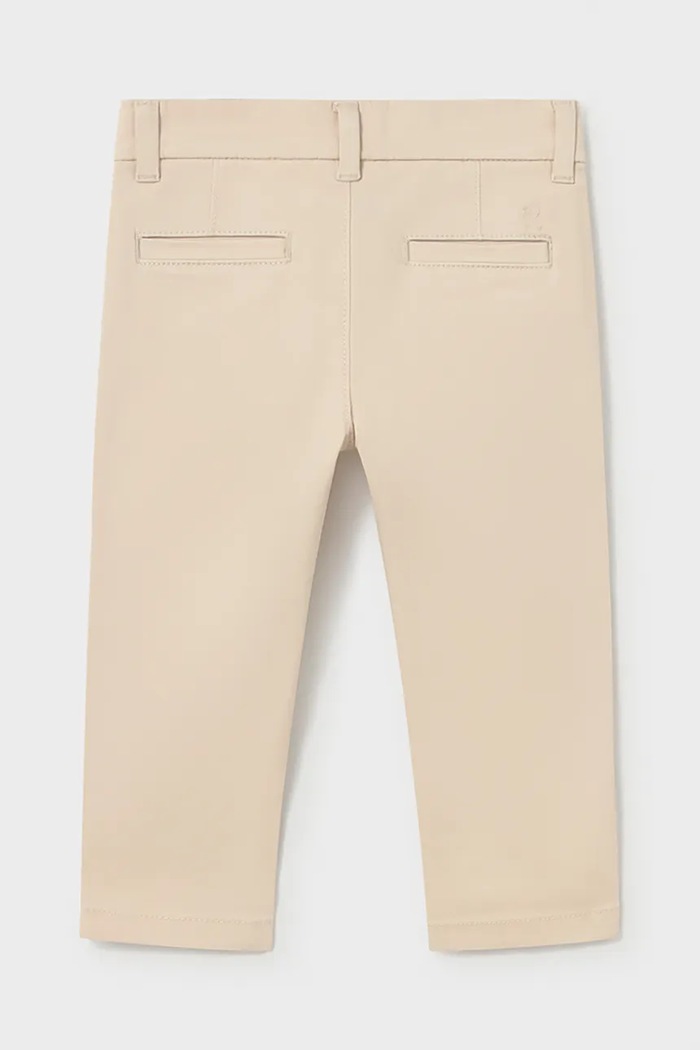 Mayoral панталон за деца от памук с еластан 521.3F.Baby.9BY2 бежов AW26