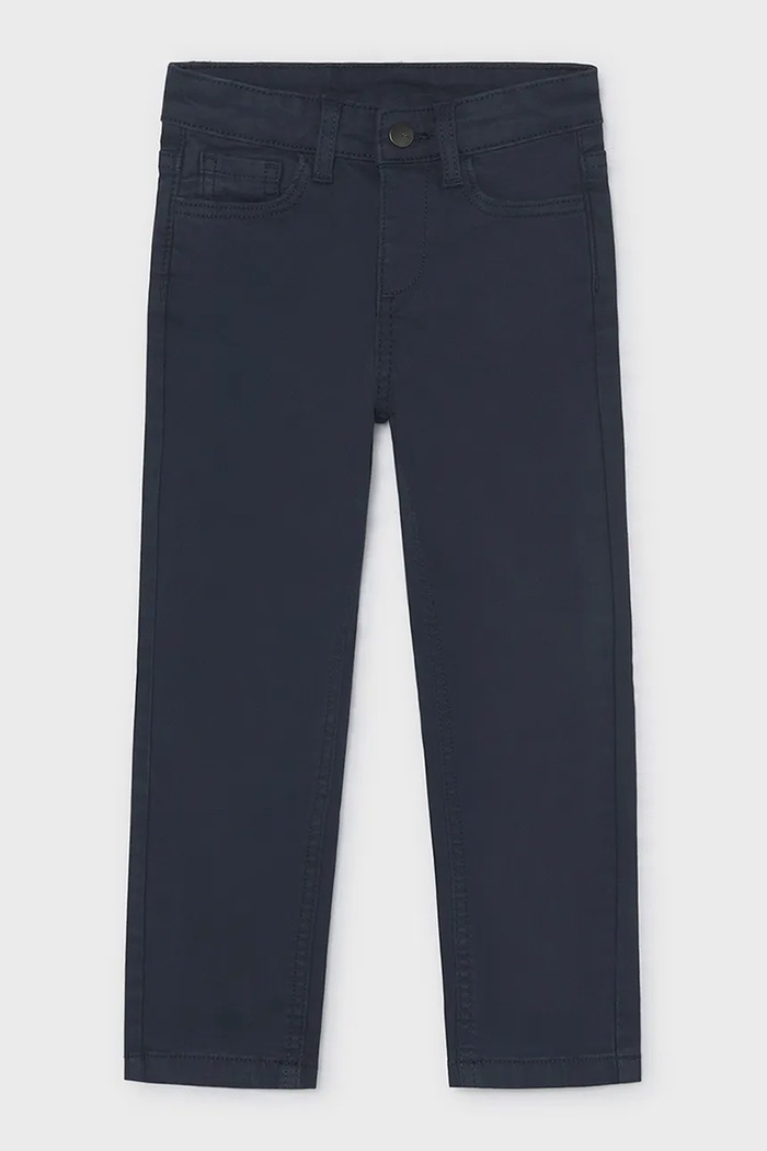 Mayoral nohavice detské bavlnené s elastanom slim fit basic tmavomodrá 517.5A.Mini.9BY2
