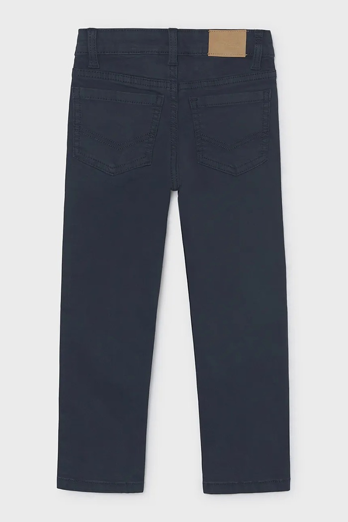 Mayoral nohavice detské bavlnené s elastanom slim fit basic 517.5A.Mini.9BY2 tmavomodrá AW26