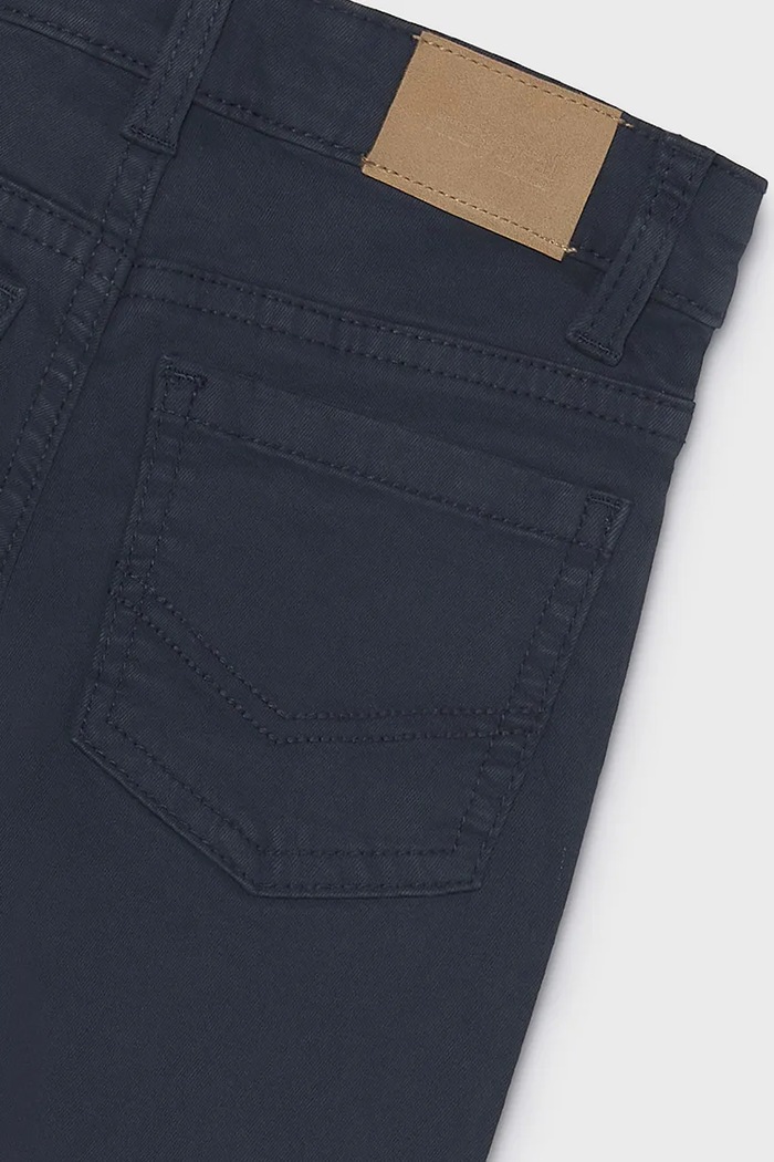 Chlapec Mayoral nohavice detské bavlnené s elastanom slim fit basic 517.5A.Mini.9BY2 tmavomodrá