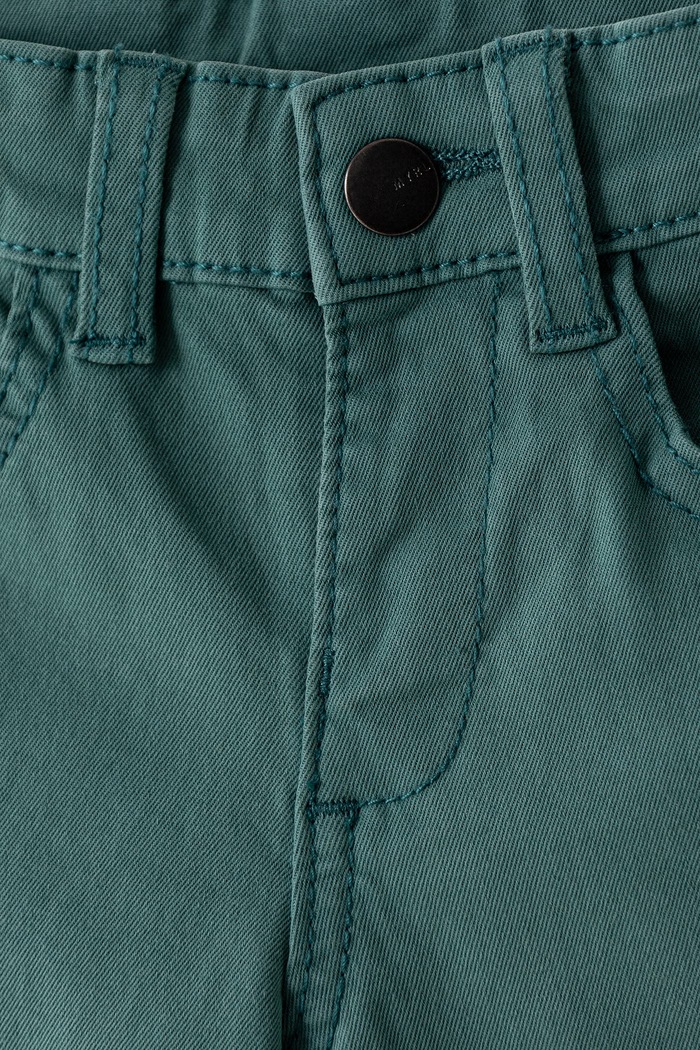 Chłopiec Mayoral Spodnie dziecięce bawełniane z elastanem slim fit basic 517.5A.Mini.9BY2 turkusowy