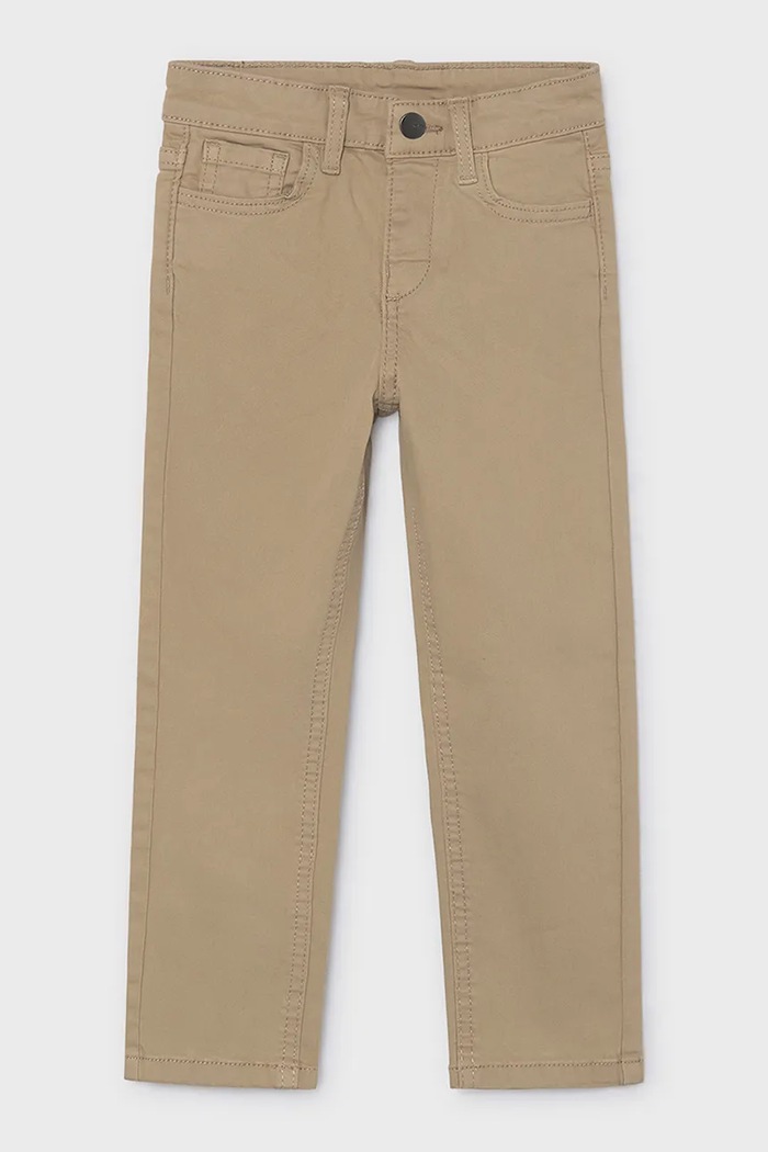 Mayoral nohavice detské bavlnené s elastanom slim fit basic béžová 517.5A.Mini.9BY2