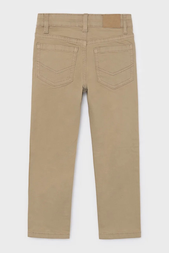 Mayoral nohavice detské bavlnené s elastanom slim fit basic 517.5A.Mini.9BY2 béžová AW26